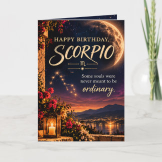 Deep & Meaningful Happy Birthday Scorpio Zodiac  Card