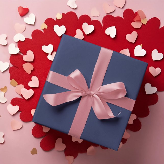 Deep Medium Navy Blue Wrapping Paper Roll (Creator Uploaded)