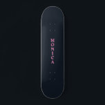 Deep navy pink custom skateboard<br><div class="desc">Deep navy pink custom skateboard.
Hex colour code #111924</div>