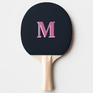 Deep navy pink ping pong paddle