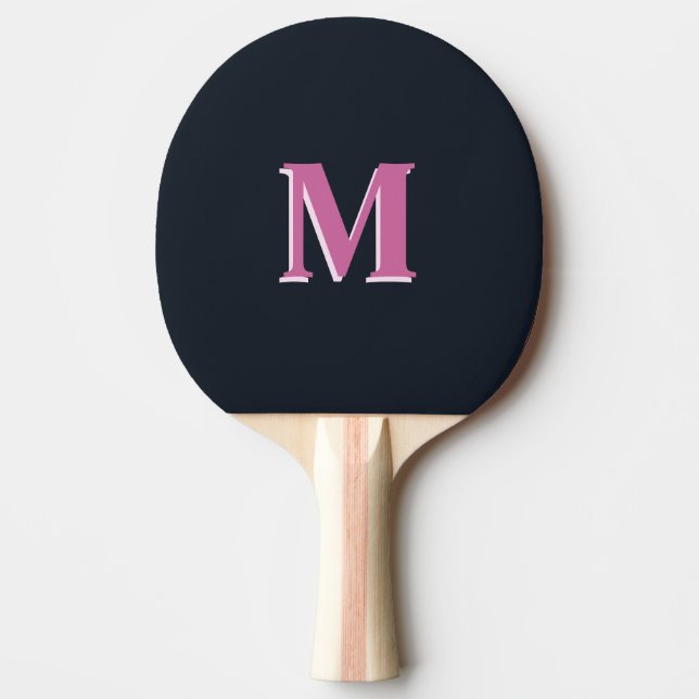 Deep navy pink  ping pong paddle (Front)