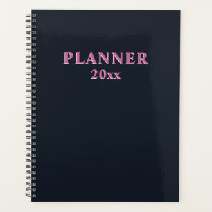Deep navy pink planner