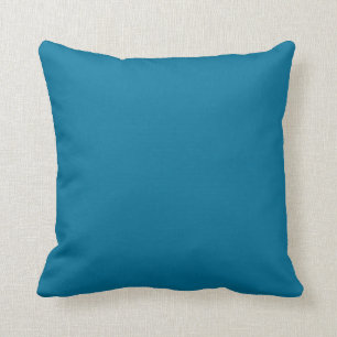 Deep Ocean Blue Personalized Aqua Teal Background Throw Pillow