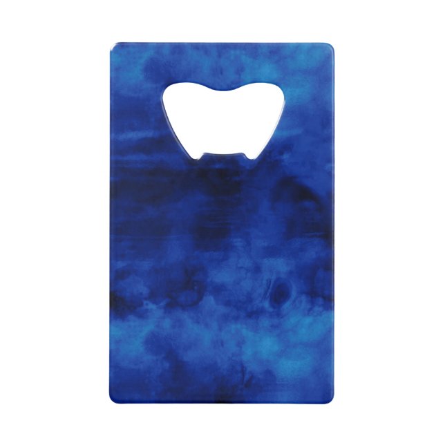 Deep Ocean Blue Waves Abstract Wallet Bottle Opener (Front)