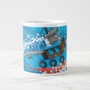 Deep Ocean Fishing Large Coffee Mug