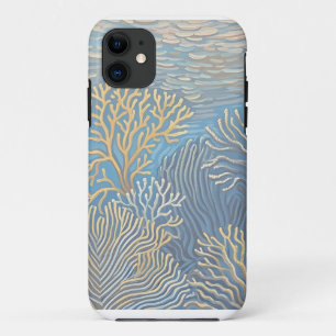 Deep Ocean Golden Corals iPhone 11 Case