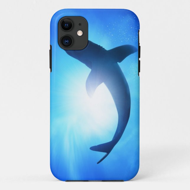 Deep Ocean Shark Silhouette Case-Mate iPhone Case (Back)