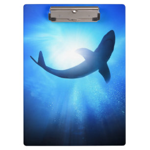 Deep Ocean Shark Silhouette Clipboard