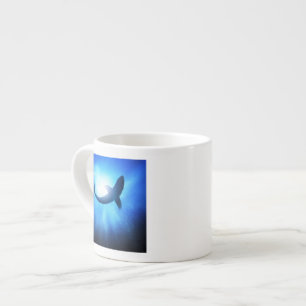 Deep Ocean Shark Silhouette Espresso Cup