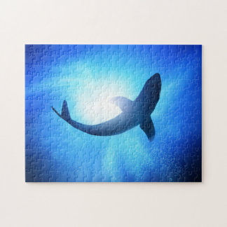 Deep Ocean Shark Silhouette Jigsaw Puzzle