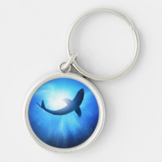 Deep Ocean Shark Silhouette Keychain