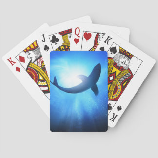 Deep Ocean Shark Silhouette Playing Cards