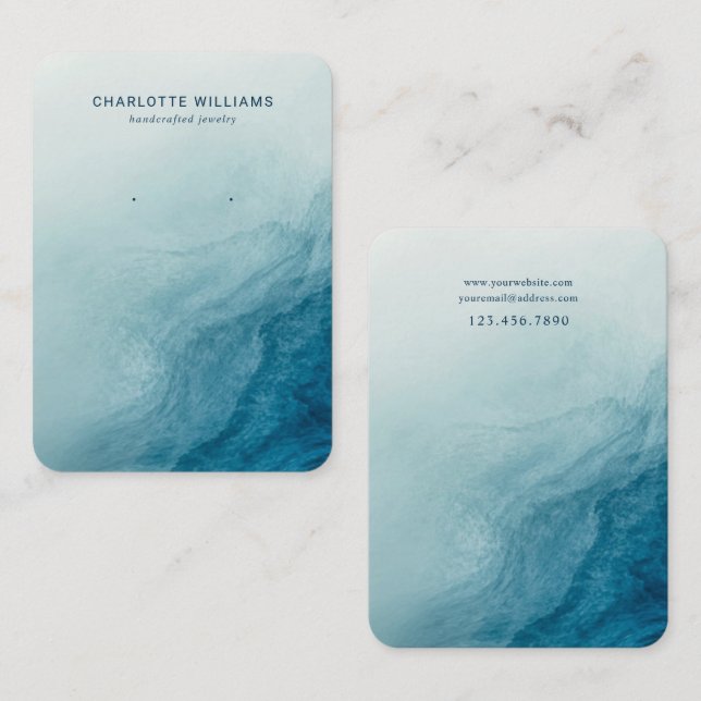 Deep Ocean Wave Jewellery Display Card (Front/Back)