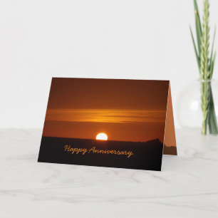 Deep Orange Sunset   Greeting Card