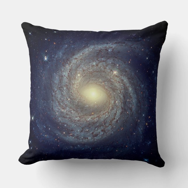 Deep Outer Space Galaxy Throw Pillow (Front)