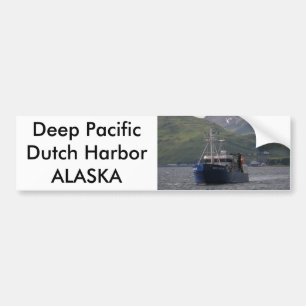 Deep Pacific, Longliner in Dutch Harbour, AK Bumper Sticker