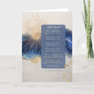 Deep Peace Irish / Gaelic blessing quote Thank You Card