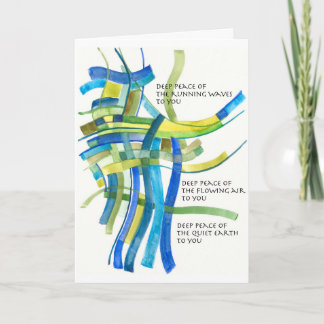 Deep Peace Watercolor Irish Blessing Notecard