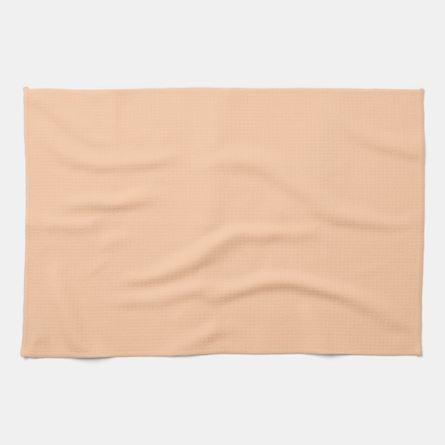 Deep Peach Solid Colour Kitchen Towel (Horizontal)