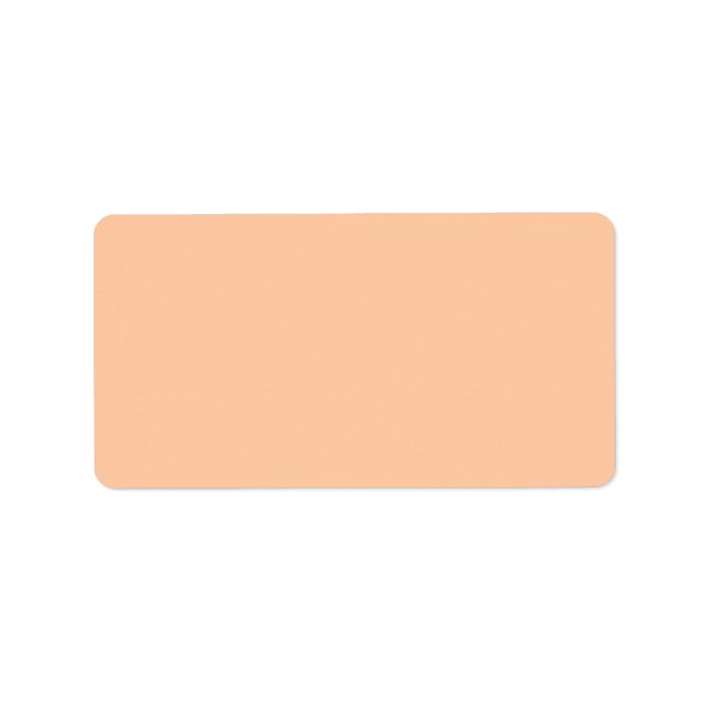 Deep Peach Solid Colour Label (Front)