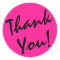 Deep Pink and Black Thank You