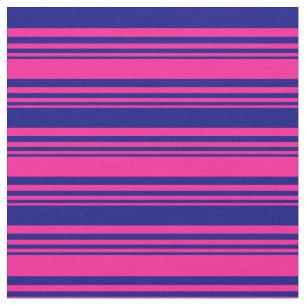 Deep Pink and Blue Coloured Pattern Fabric