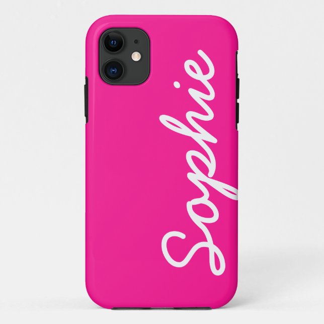 Deep Pink Customizable Feminine iPhone 5 Case (Back)