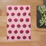 Deep Pink Dahlia Flower Seamless Pattern on Kitchen Towel<br><div class="desc">Seamless pattern of deep pink Dahlia flower printed on kitchen towel. Floral design kitchen towel for lovers of flowers or nature.</div>
