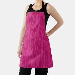 Deep Pink Geometric Repeat Apron