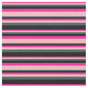 Deep Pink, Light Pink, Dark Slate Grey, and Black Fabric