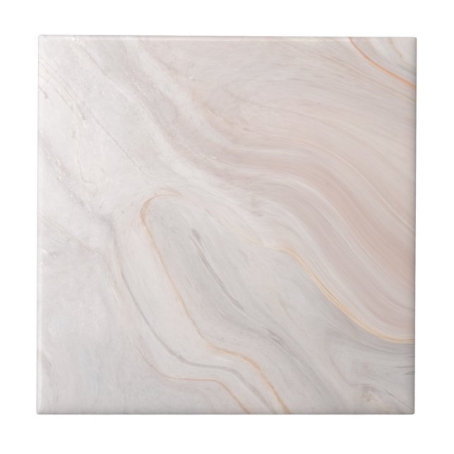 Deep Pink Marble Finish Decorative 4.25" Square Tile (Front)