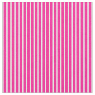 Deep Pink & Mint Cream Striped/Lined Pattern Fabric