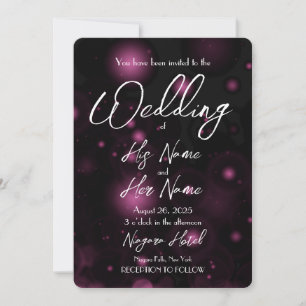 Deep Pink Orbs - Create Your Own Wedding Invitation