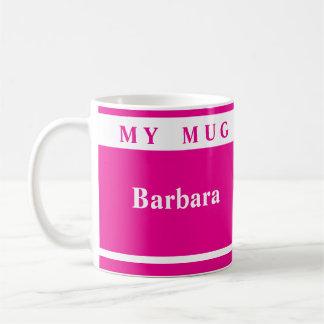 Deep Pink Personalized Mug