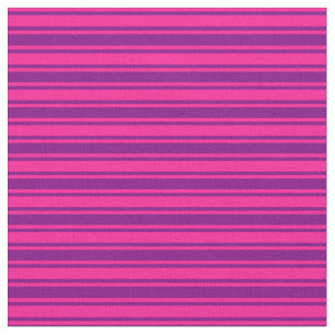 Deep Pink & Purple Coloured Stripes Fabric
