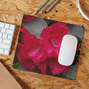 Deep Pink Rhododendron Bloom Floral Mouse Pad