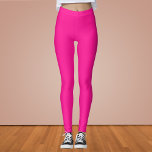 Deep Pink Solid Colour Leggings<br><div class="desc">Deep Pink Solid Colour</div>