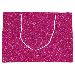 Deep Pink Sparkle Glitter Large Gift Bag