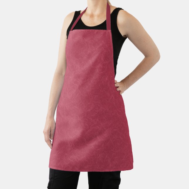 Deep pink  textured swirling  pattern apron (Insitu)