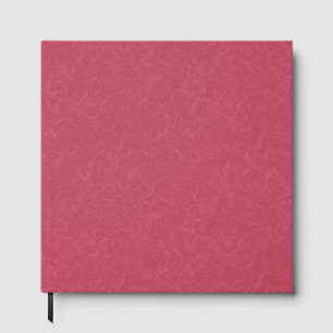 Deep pink  textured swirling  pattern guest book