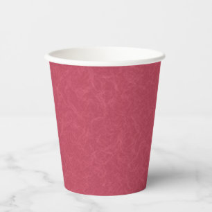 Deep pink textured swirling pattern paper cups