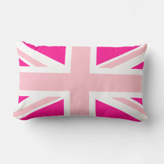 Deep Pink Union Jack Lumbar Pillow