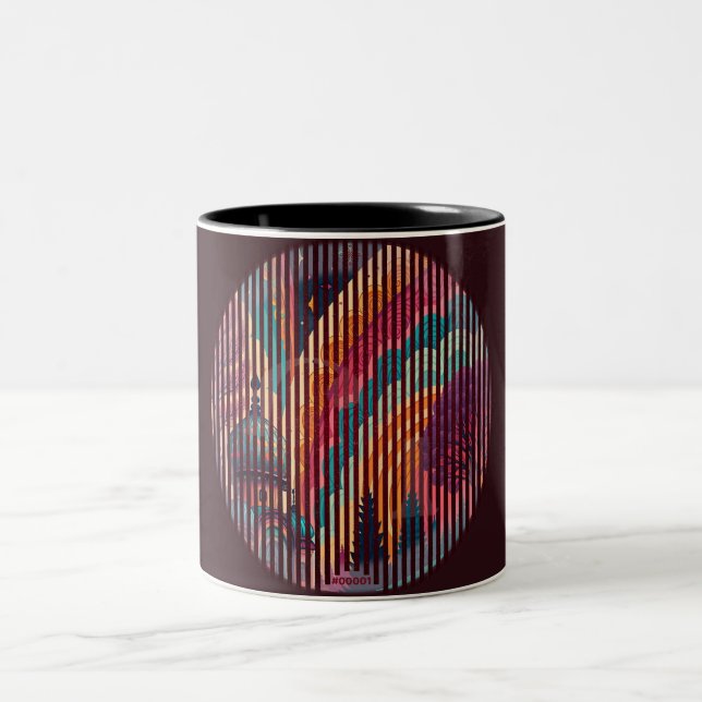 Deep Plum Optical Fantasy Mug – Customizable (Center)