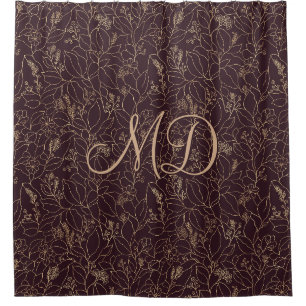 Deep Plum Purple Floral Line Art Botanical Line