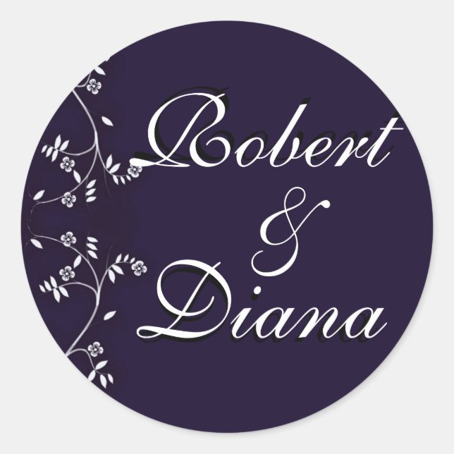 Deep plum wedding seals (Front)