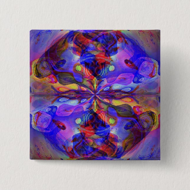 Deep Purple 2 Inch Square Button (Front)