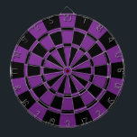 Deep Purple And Black Dartboard<br><div class="desc">Deep Purple And Black Dart Board</div>