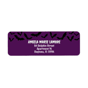 Deep Purple Bat Halloween themed Spooky