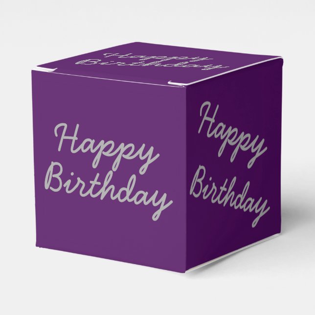 Deep Purple Classic Party Favour Boces Favor Box (Front Side)