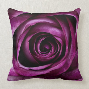 Deep Purple Flower Close Up Throw Pillow